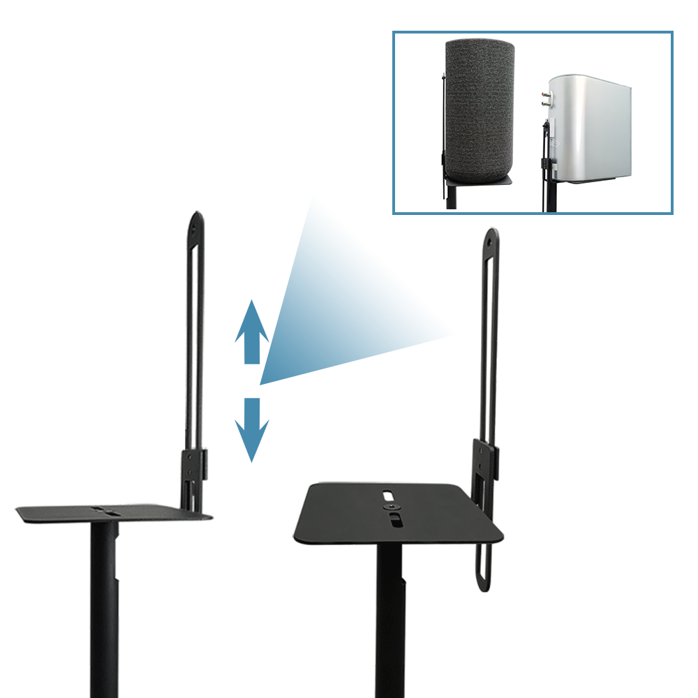 Alston Satellite Speaker Stand Height Adjustable 101-165cm Stand Bookshelf Speaker Stand Set of 2 Floor Stand Mount for Speaker Samsung Q990 Q930 9500s