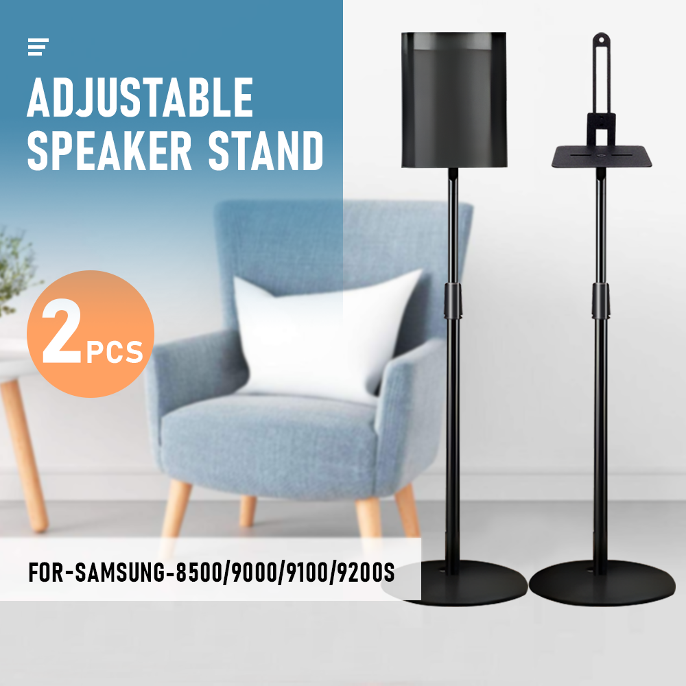 Alston Satellite Speaker Stand Height Adjustable 101-165cm Stand Bookshelf Speaker Stand Set of 2 Floor Stand Mount for Speaker Samsung Q990 Q930 9500s
