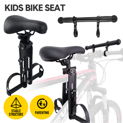 Kids Bike Seat Handlebar Combos Front Mounted for Children Aged 2~5 Years Up to 22kg Fits Most Adult Modern Mountain Bikes Adjustable for Comfort