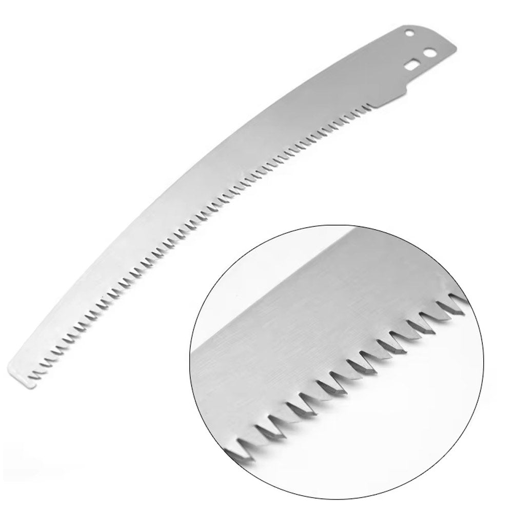 2PCS 34.5cm Pole Saw Blades Heavy Duty Steel Trimmer Blades Pruner Replacement with Style Sharp Saw Tooth Design for High Branch Cutter Tree Trimming