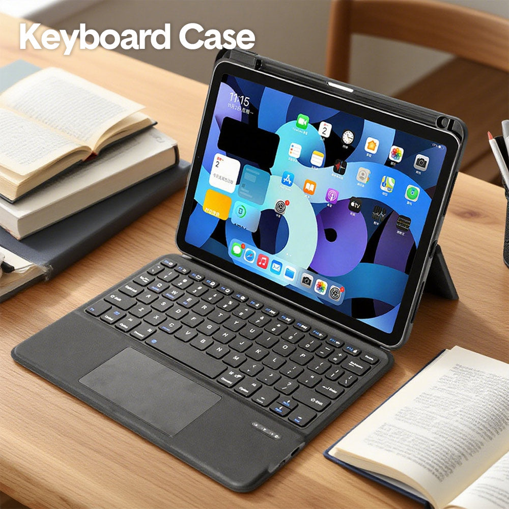 iPad Pro Air11 Inch Case with Keyboard Light Weight Keyboard Case with Built-in Battery Easy-Set Magnetic Stand Removable Protective Case Black