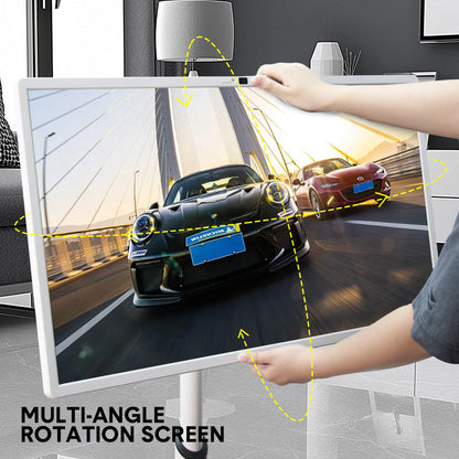 Alston Movable 32 Inch 1080P Smart Screen Rotatable In-cell Touch Screen Support Google Store Cast Screen with Built-in Battery HD Camera Android 12 8+128