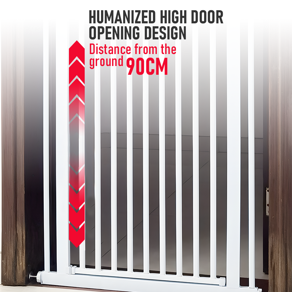 Alston Upgraded Extra Tall 150cm Baby Pet Security Gate Safety Gate Easy Fit Fence Adjustable Width 75-85cm Two Way Opening No Drill Needed Doorway Stairs Hallway