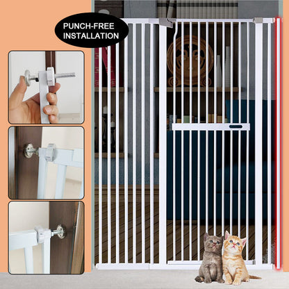 Alston Extra Tall 150cm Baby Pet Security Gate Safety Gate Easy Fit Fence Two Way Opening No Drill Needed Extension Part Width of 10.5/21/32cm Option