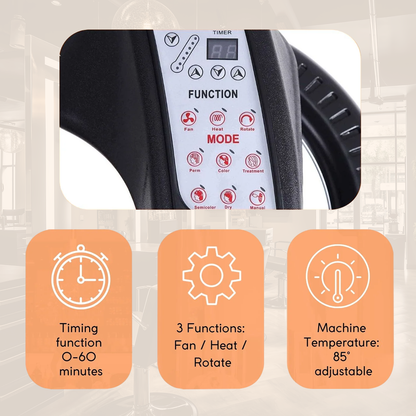 Alston Free Standing Hair Dryer Accelerator Colour 360 Rotating Halo Rolling Salon Equipment Height Adjustable Temperature and Timer Contror Hairdryer