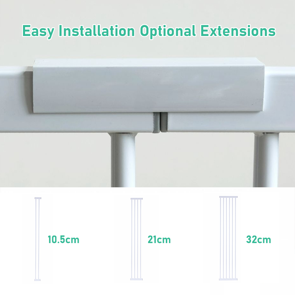 Alston Extra Tall 150cm Baby Pet Security Gate Safety Gate Easy Fit Fence Two Way Opening No Drill Needed Extension Part Width of 10.5/21/32cm Option