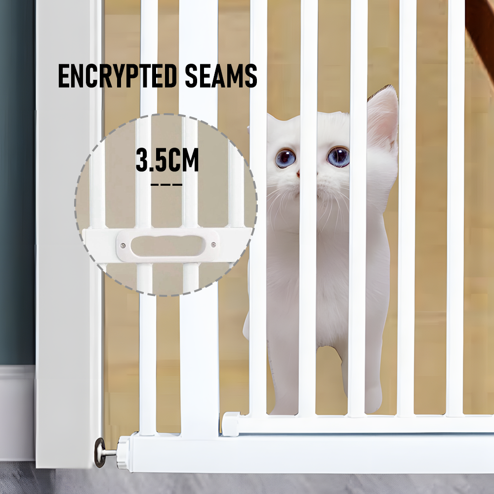 Alston Upgraded Extra Tall 150cm Baby Pet Security Gate Safety Gate Easy Fit Fence Adjustable Width 75-85cm Two Way Opening No Drill Needed Doorway Stairs Hallway