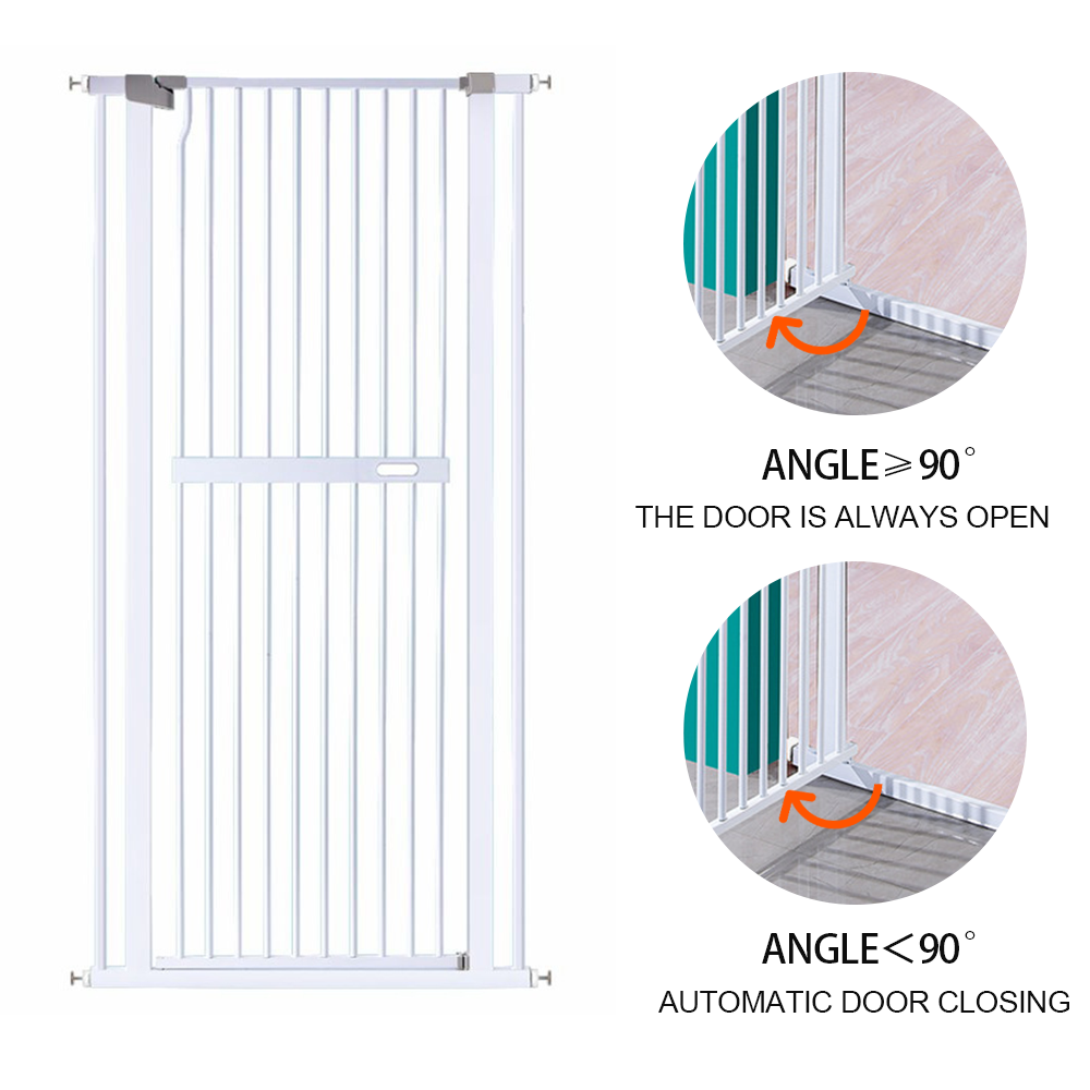 Alston Extra Tall 150cm Baby Pet Security Gate Safety Gate Easy Fit Fence Two Way Opening No Drill Needed Extension Part Width of 10.5/21/32cm Option
