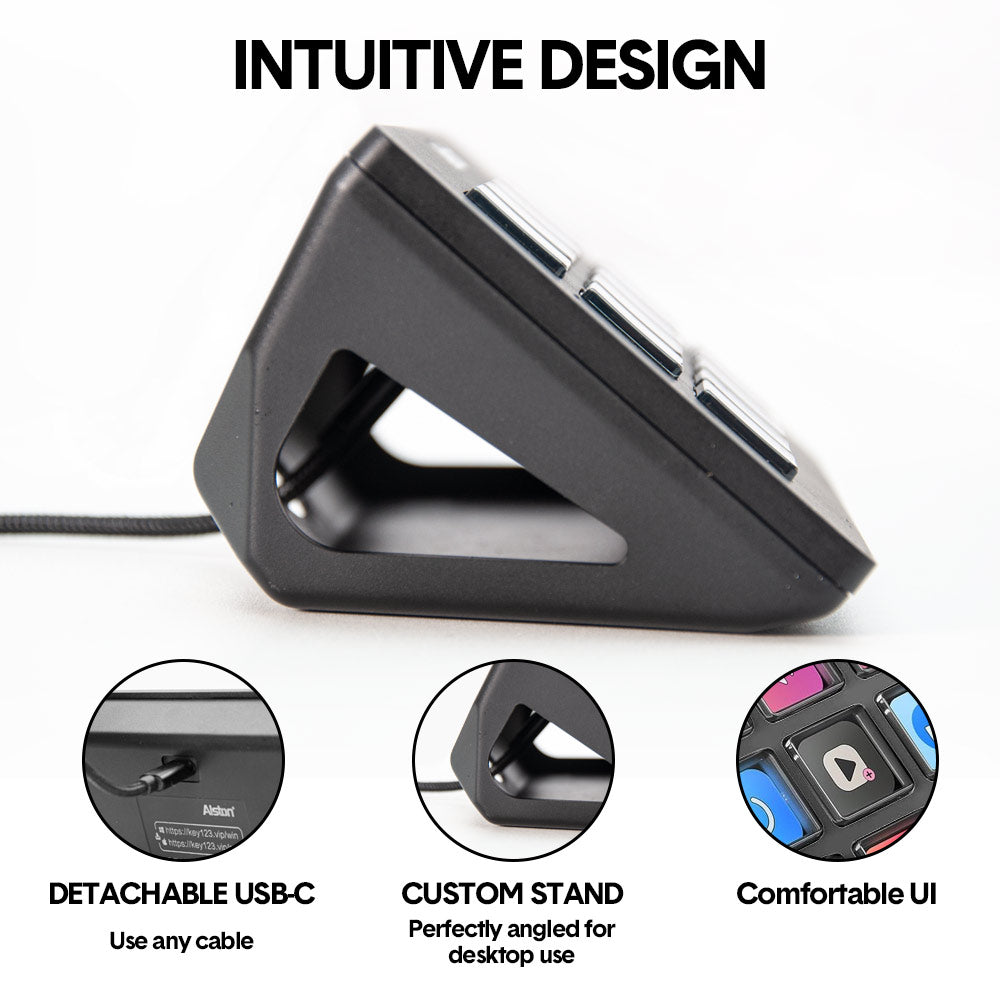 Studio Controller Keyboard Stream Controller Customizable Deck with 15 Shortcut Keys for Multi Applications Triggered in PC for Streaming Studio Work Game