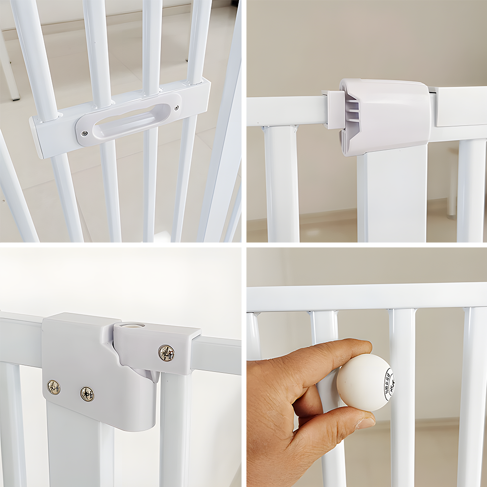 Alston Upgraded Extra Tall 150cm Baby Pet Security Gate Safety Gate Easy Fit Fence Adjustable Width 75-85cm Two Way Opening No Drill Needed Doorway Stairs Hallway