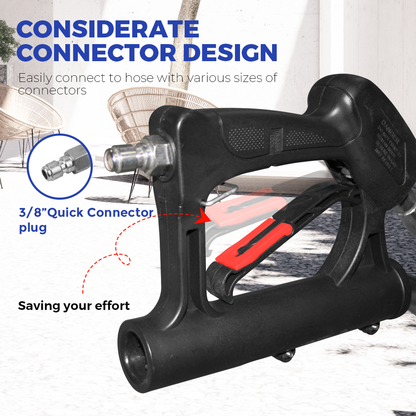 Alston 21'' High-Pressure Surface Cleaner Max 8.6GPM 4200PSI Stainless Steel Cleaner with 4 Wheels For Concrete Driveway Patio Floor Sidewalks Decks