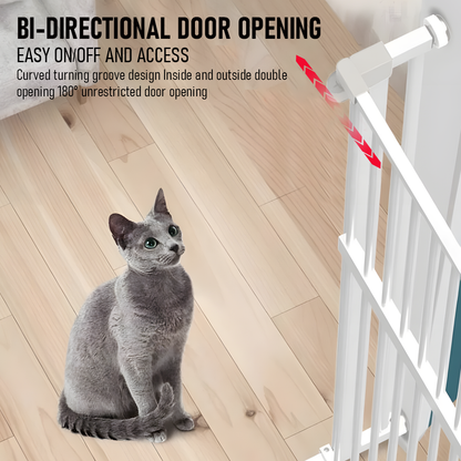 Alston Upgraded Extra Tall 150cm Baby Pet Security Gate Safety Gate Easy Fit Fence Adjustable Width 75-85cm Two Way Opening No Drill Needed Doorway Stairs Hallway