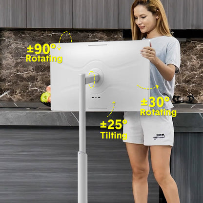 Alston Movable 32 Inch 1080P Smart Screen Rotatable In-cell Touch Screen Support Google Store Cast Screen with Built-in Battery HD Camera Android 12 8+128