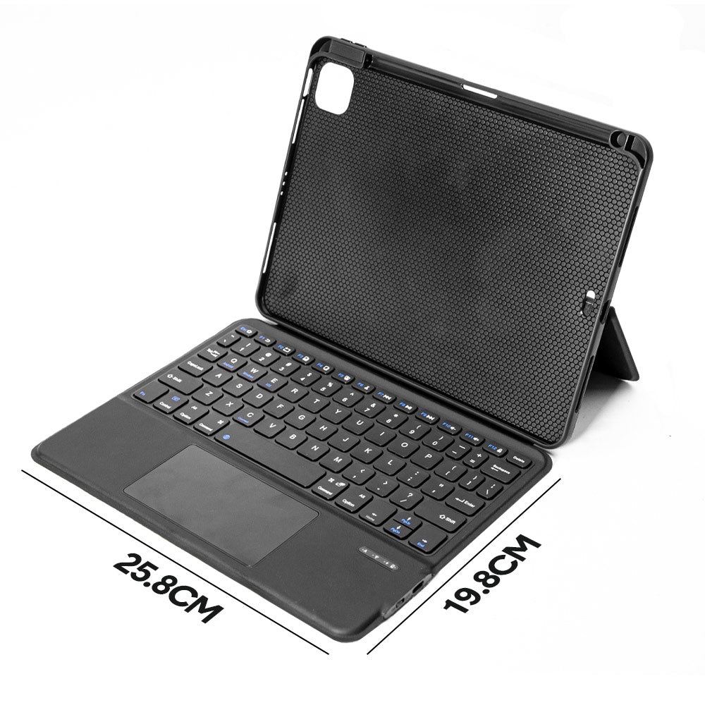 iPad Pro Air11 Inch Case with Keyboard Light Weight Keyboard Case with Built-in Battery Easy-Set Magnetic Stand Removable Protective Case Black