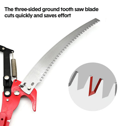 2PCS 34.5cm Pole Saw Blades Heavy Duty Steel Trimmer Blades Pruner Replacement with Style Sharp Saw Tooth Design for High Branch Cutter Tree Trimming