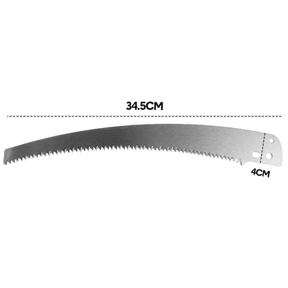 2PCS 34.5cm Pole Saw Blades Heavy Duty Steel Trimmer Blades Pruner Replacement with Style Sharp Saw Tooth Design for High Branch Cutter Tree Trimming