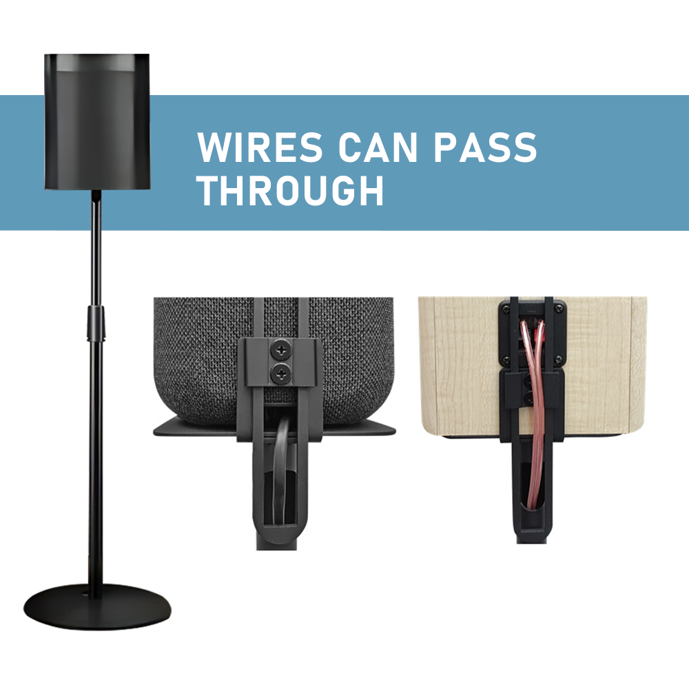 Alston Satellite Speaker Stand Height Adjustable 101-165cm Stand Bookshelf Speaker Stand Set of 2 Floor Stand Mount for Speaker Samsung Q990 Q930 9500s