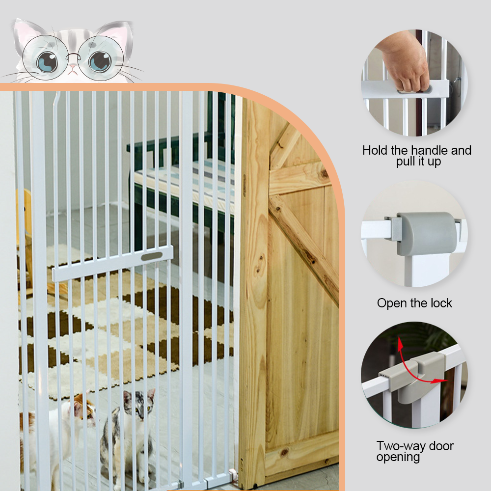 Alston Extra Tall 150cm Baby Pet Security Gate Safety Gate Easy Fit Fence Two Way Opening No Drill Needed Extension Part Width of 10.5/21/32cm Option