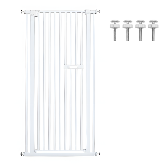 Alston Upgraded Extra Tall 150cm Baby Pet Security Gate Safety Gate Easy Fit Fence Adjustable Width 75-85cm Two Way Opening No Drill Needed Doorway Stairs Hallway