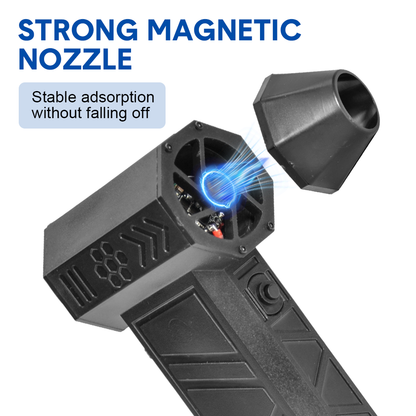 Turbo Air Duster 140000RPM 4 Hour Duration Powerful Mini Handheld Fan Rechargeable Dust Blower Adjustable Speed 2x4000mAh Battery for Home Outdoor Car