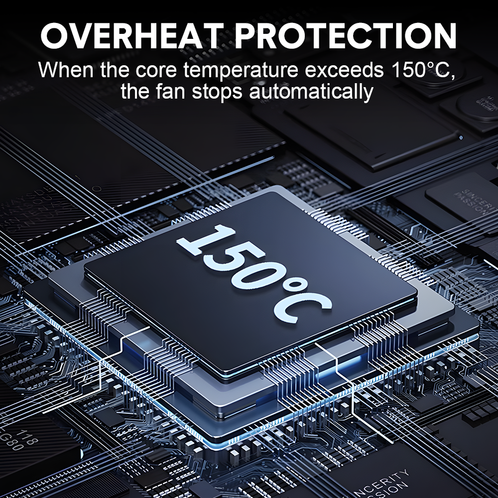 Turbo Air Duster 140000RPM 4 Hour Duration Powerful Mini Handheld Fan Rechargeable Dust Blower Adjustable Speed 2x4000mAh Battery for Home Outdoor Car