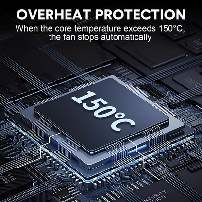 Turbo Air Duster 140000RPM 4 Hour Duration Powerful Mini Handheld Fan Rechargeable Dust Blower Adjustable Speed 2x4000mAh Battery for Home Outdoor Car