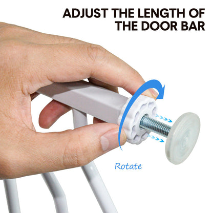 Alston 76cm Tall Baby Pet Security Gate Safety Adjustable Width with Cat Door for House Doorways Stairs Guard Extension Part Width 12cm/24cm Wall Mount