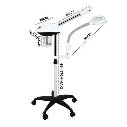 Alston Professional Facial Steamer/ Upgrade with 5X Magnifying Lamp and Timer Facial Humidifier Skin Care Beauty Spa Salon Machine Adjustable CE Approve