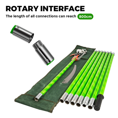 Alston 8M Detachable Pole Pruning Saw Tree Trimmer Extendable Shearing Loppers Hand Pole Saw With Storage Bag Portable Long Reach Yard Garden Pruning Cutter