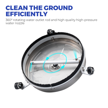 Alston 16.5'' High-Pressure Surface Cleaner-Concrete Cleaner Driveway Cleaner 4000PSI-Stainless Steel with 1/4 Quick Connector For Concrete Driveway Patio Floor